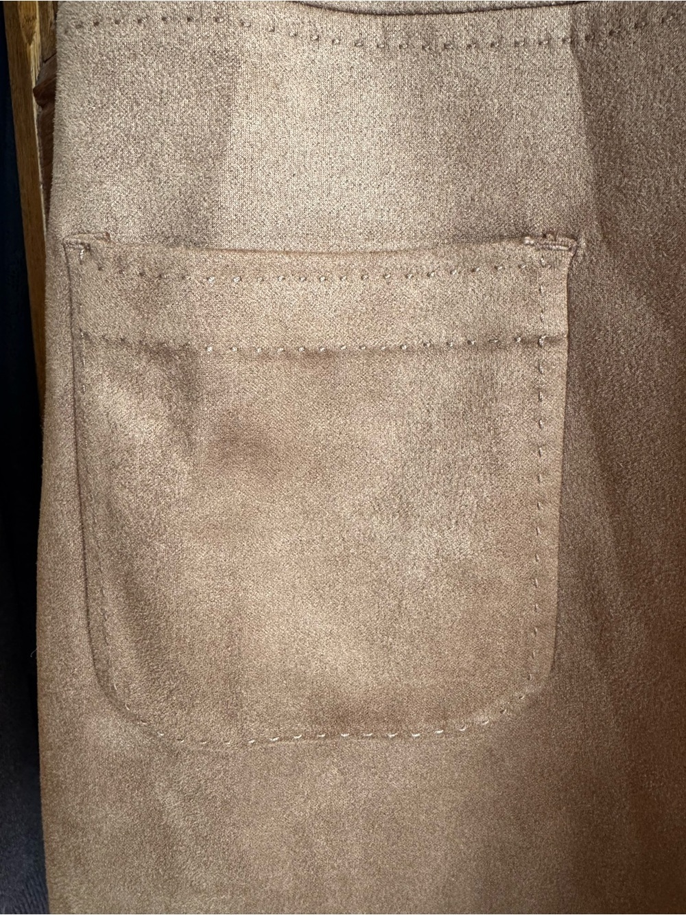 Max Studio Ultra-suede Jumper Vicuña Brown Mod 60s A-Line Pinafore Size Small - Picture 5 of 10